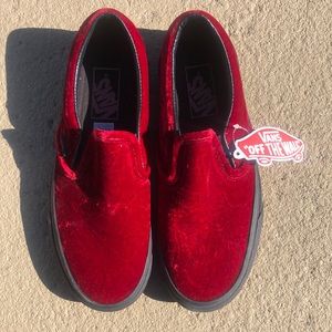 NWT Red Velvet Vans